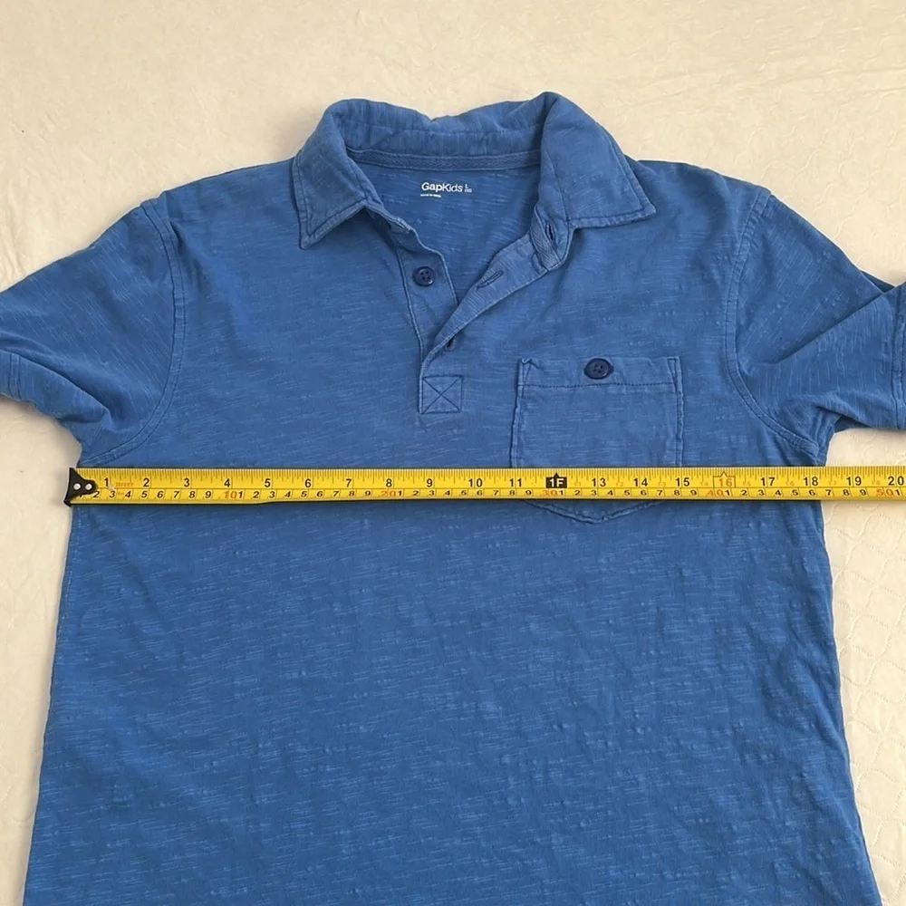 Gap blue burnout pocket short sleeve polo shirt L = 10